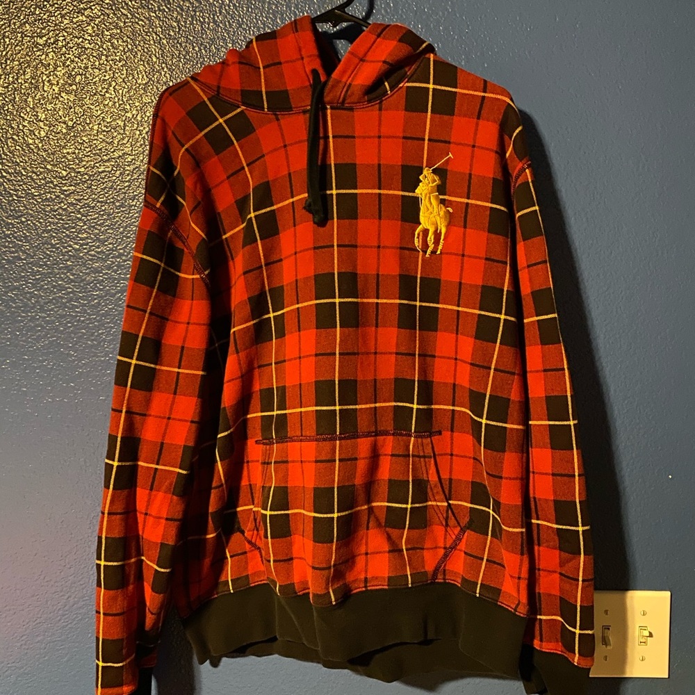 Red Polo Hoodie Size L